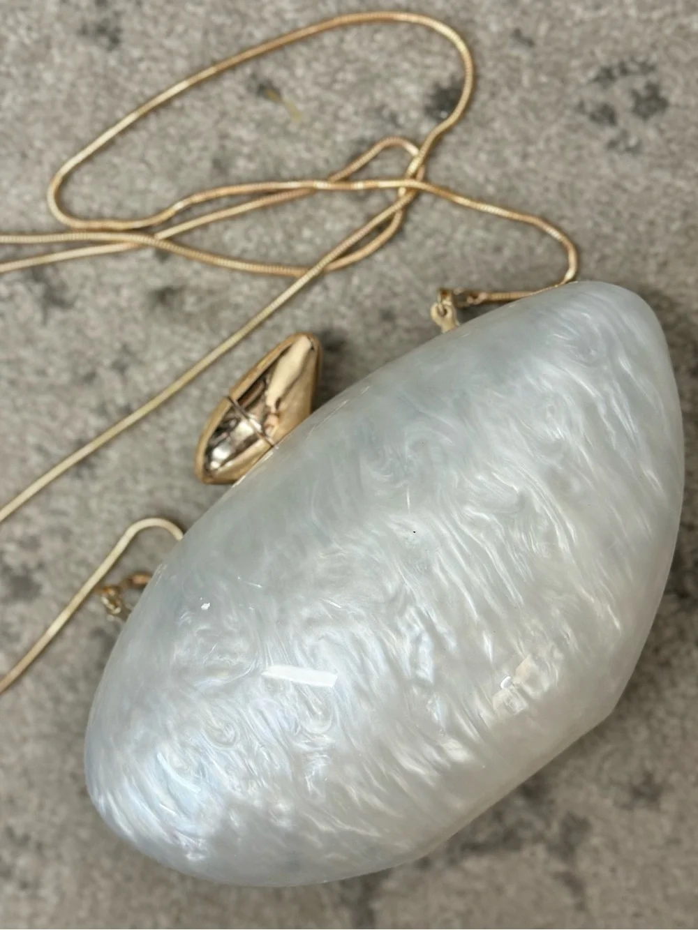 NWT Pearlescent Marbled Evening Clutch with Gold Accent by Urban Expressions